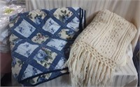 Quilt & Crocheted Blanket