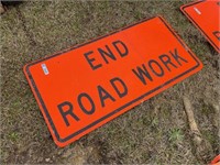 (2) END ROAD WORK SIGNS