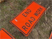 (2) END ROAD WORK SIGNS