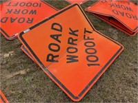 (1) ROAD WORK 1000FT SIGN, 1 500FT