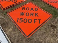 (2) ROAD WORK 1500FT SIGNS