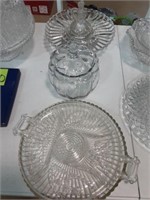 Glass serving platters
