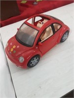 Red Barbie VW Beetle vehicle