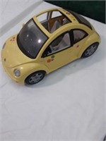 Yellow Barbie VW Beetle vehicle