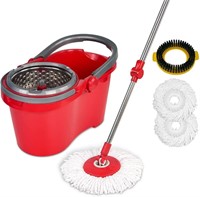 HAPINNEX Spin Mop Wringer Bucket Set