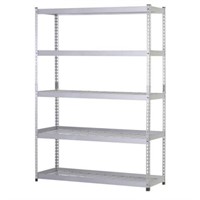 Silver 5-Tier Heavy Duty Steel Garage Storage