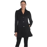 Kensie Women's Signature Peplum Coat large