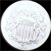 1872 Shield Nickel LIGHTLY CIRCULATED