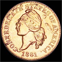 1861 Confederate Gold Cent Restrike UNCIRCULATED
