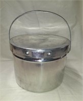 Unique Metal Round Pot with Lid & Handle approx