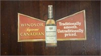 Windsor Whisky cardstock sign. Approx 11.5 x 18.