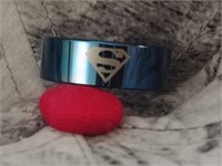 BLUE TUNGSTEN SUPERMAN RING & CAP * both look new
