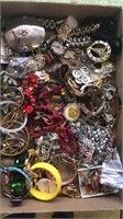 Flat of assorted jewelry