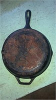 Lodge cast iron skillet with deer head