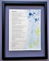 Framed "Birdsong" Watercolor & Poem by Anna