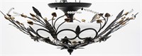 Art Nouveau Style Floral Pendant Chandelier