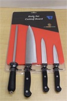 BRAND NEW KNIFE SET & CUTTING BOARD SET