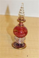 PINK EGYPTIAN GLASS PERFUME BOTTLE