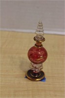 PINK EGYPTIAN GLASS PERFUME BOTTLE