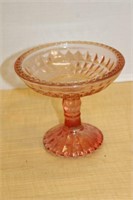PINK GLASS OPEN CANDY DISH