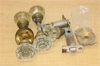 SELECTION OF VINTAGE GLASS DOOR KNOBS