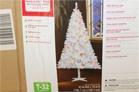 6.5' WHITE PRELIT CHRISTMAS TREE