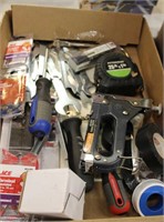 TRAY LOT OF HAND TOOLS AND MORE
