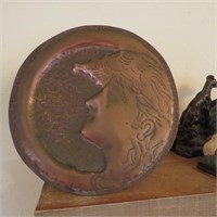 Beautiful Hammered Copper Art Piece-