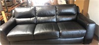 Black Vinyl 3 Seater Lounge