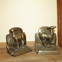 Set of Bookends with Deer As Is