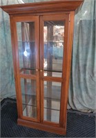 MIRROR BACK GLASS FRONT WOOD DISPLAY