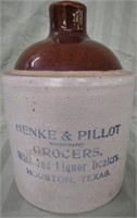 BUCKEYE POTTERY CROCK *LIQUOR ADVERTISING *HOUSTON