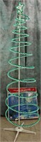 7FT GREEN ROPE SPIRAL TREE