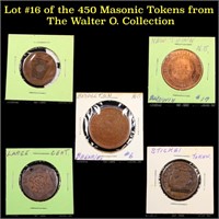 Lot #16 of the 450 Masonic Tokens from The Walter