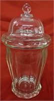 CLEAR GLASS APOTHECARY JAR W/LID