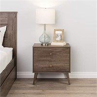 New Prepac Milo 2-Drawer Nightstand - Drifted Grey