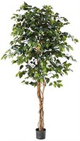 Like New Nearly Natural 5209 Ficus Silk Tree, 6-Fe