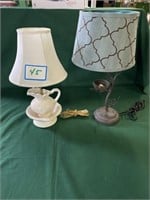 (2) Pitcher Lamp & Nest Lamp