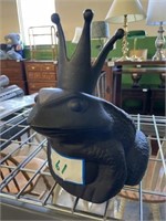 Cast Iron Frog Prince Statue