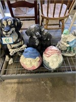 Large Lawn/Garden Ornaments: Dogs, Gnomes,