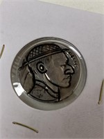 1934 Hand Carved Hobo Nickel Buffalo Genuine