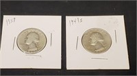 1937 & 1941s Silver Quarters 90% Silver