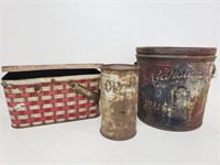 (3) Old Tins