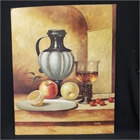 Vtg Bernard Picture Company Lithograph Print Fruit