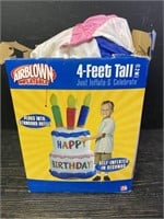4-Feet Tall Inflatable Happy Birthday Cake