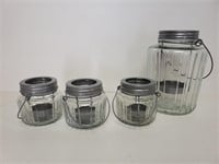 Glass Jar Candle Holders (4)