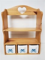 Heart Shelf w/ Tea Bag Cubbies