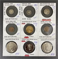 Nine Assorted Coin Lot