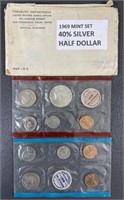 1969 US Mint Proof Set (40% Silver Half Dollar)