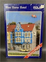 Vintage Pola HO Scale Blue Horse Hotel